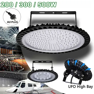 LED High Bay Light 200-500W Low Bay UFO Factory Warehouse Garage Industrial Lamp • $96.98