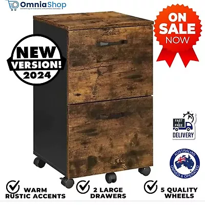 Vintage Filing Cabinet A4 Hanging Files Home Office Storage Drawers Industrial • $207.97
