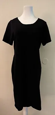 New Michael Simon Y2K Sz M Plain Black Sweater Dress Not Embroidered D2 • $29.99