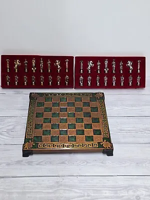 Marinakis Brothers Mini Metallic Roman/Greek Chess Set/Chessboard  • £40