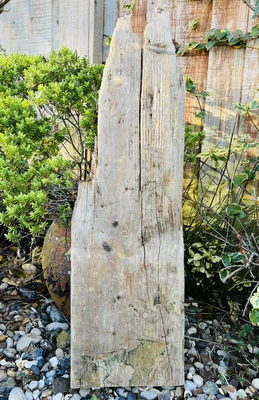 £18.99 • Buy LARGE DRIFTWOOD PLANK Beach Sculpture Sea Carved Gravel Garden Bench Shelf Flat