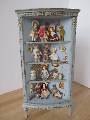 Artisan Almudena Gonzalez Cabinet Full Toy Dolls Bears Dollhouse Miniature 1:12 • $615