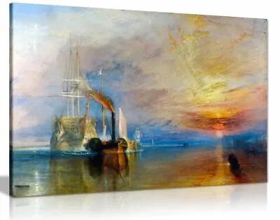 J.M.W. Turner Fighting Temeraire Deception Canvas Wall Art Picture Print • £34.99