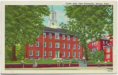 Cutler Hall Ohio University Athens OH Postcard 1955 • $4.95