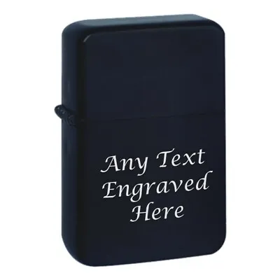 £4.99 • Buy Black Engraved Star Engraved Lighter In Gift Tin