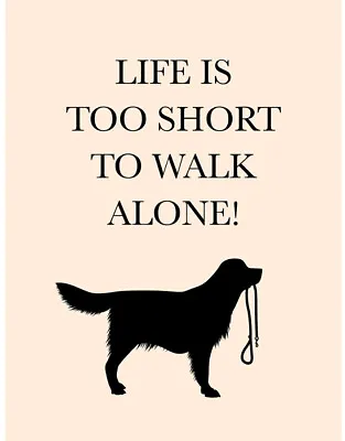 Life Is Too Short Mini Metal Dog Magnetic Wall Hanging Sign Plaque Novelty 9cm • £3.99