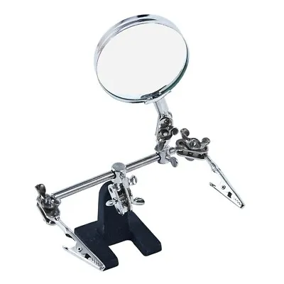 Helping Hand Magnifier Magnifying Glass Clamp Soldering Stand Craft Make Hold Ok • £7.39