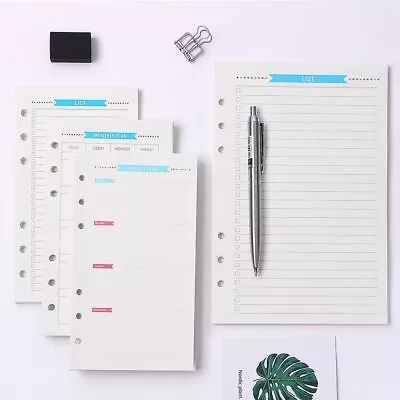 Notebook Agenda Pocketbook Refillable A6 Notebook Inner Core Loose-leaf Refill • $11.81