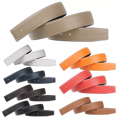 H Full Grain Leather Belts Replacement Belt Strap Without Buckle 38 Mm Wide • $40.99