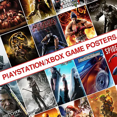 All Time Great PlayStation Xbox Game Posters Classic Print Picture Gift • £3.99