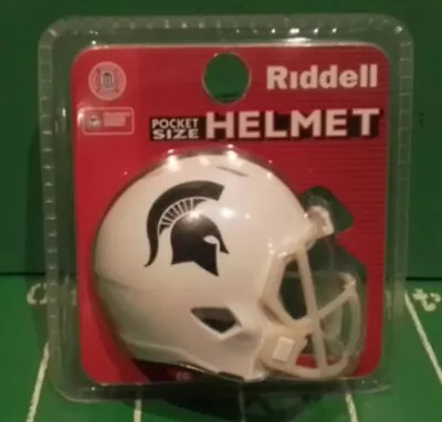 Michigan State Spartans Riddell Pocket Pro Speed NCAA Helmet New In Package • $7