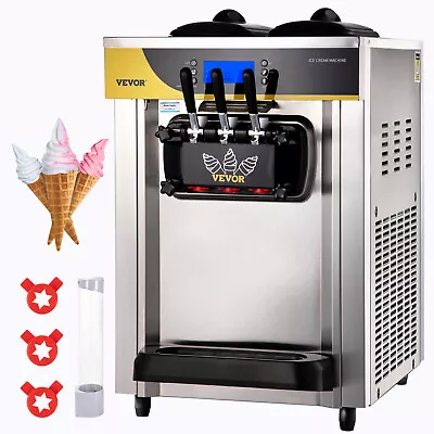 VEVOR Commercial Ice Cream Machine 22-30L/H 2200W Countertop Soft Serve Maker • $1254.99