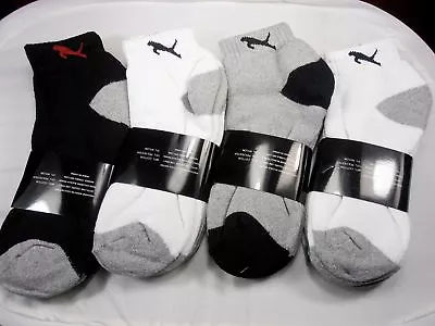 New Lot 4-12 Pairs Mens Ankle Quarter Crew Sports Socks Cotton Low Cut Size 9-13 • $7.49