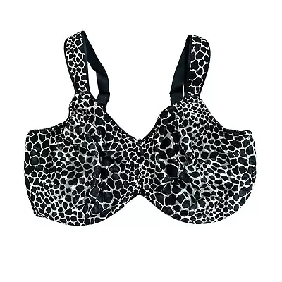 Wacoal Awareness Bra Leopard Print Black 40H Underwire Full Coverage 855167 • $30