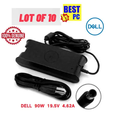 Lot Of 10 - Dell 90W AC Charger Power 19.5V 4.62A AC Adapter JCF3V 6C3W2 90YP3 • $69.88