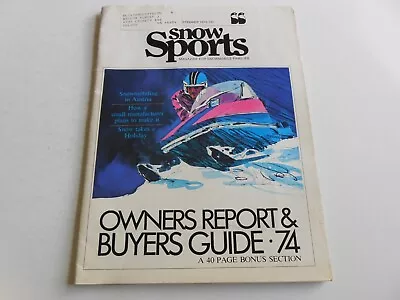 Snow Sports Snowmobile Magazine Sept. 1973 Ski-Doo Yamaha Rupp Merc Alouette Cat • $14.50