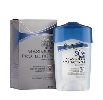 £6.42 • Buy Sure Men Maximum Protection Clean Scent Cream 45ml New