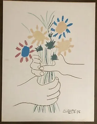 $1450 • Buy Picasso  Le Bouquet De Fleurs  1958 Lithograph Signed (Plate)