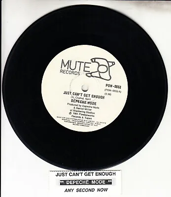 DEPECHE MODE Just Can't Get Enough 7  45 Rpm Record RARE! + Juke Box Title Strip • $18.99