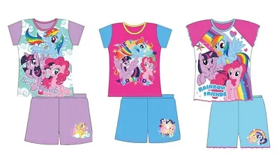 Girls My Little Pony Kids Character Shorts Pyjamas Summer Nightwear PJs 100% • £9.99