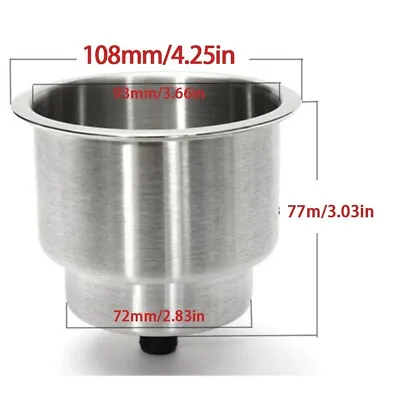 4PCS Stainless Steel Cup Drinking Holder Brushed Marine Boat Car Truck Camper RV • $26.89