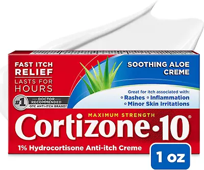 Cortizone 10 Maximum Strength Soothing Aloe Anti-Itch Creme - 1 Oz • $9.39