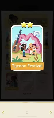 Tycoon Festival🌟🌟Set 13 Monopoly Go Sticker Read Description⚡️🚀Fast Send • $2.39