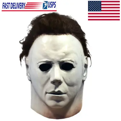 Michael Myers Mask Halloween Full Head Scary Horror Murderer Cosplay-Adult Size • $18.99