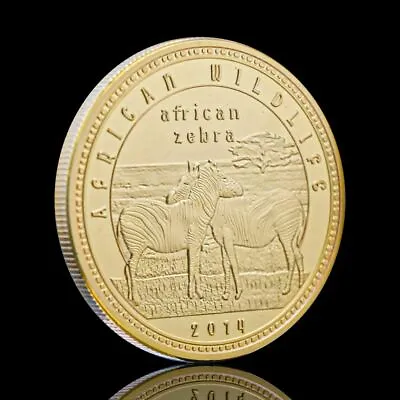 Zambia 1000 Kwacha 2014 UNC Zebra Africa Wildlife Gold Plated Coin • $6.90