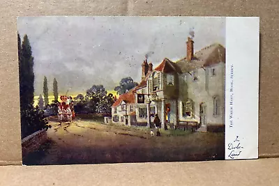 The White Hart Hook Surrey Man Dog Street Horse Drawn Vehicle Tuck Postcard • $7.36