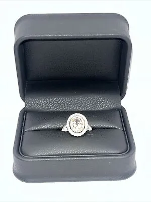 14K White Gold 1.50 Ct Morganite & .75 Ct Diamond Ring • $2000