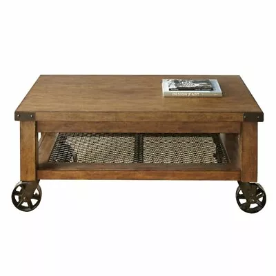 Bowery Hill Coffee Table In Distressed Oak • $392.99