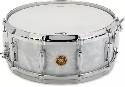 Gretsch Drums USA Custom Series Snare Drum - 5.5 X 14-inch - White Marine Pearl • $800