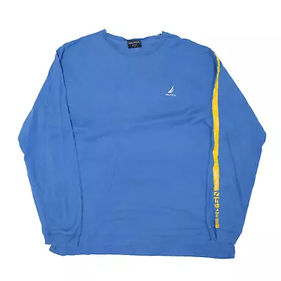 NAUTICA T-Shirt Blue Long Sleeve Mens M • £6.99