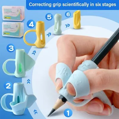 £4.72 • Buy Five Finger Silicone Pencil Grips Soft Silicone Grip Pen Artifact  Students