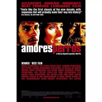 2000 Mexican Film Print Promo Poster Wall Decor  Amores Perros  Crime Drama Gift • $11.99