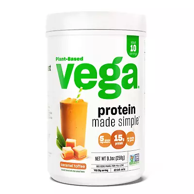 Protein Made Simple Vegan Protein Powder US Caramel Toffee 9.1oz 10 Servings • $17.85