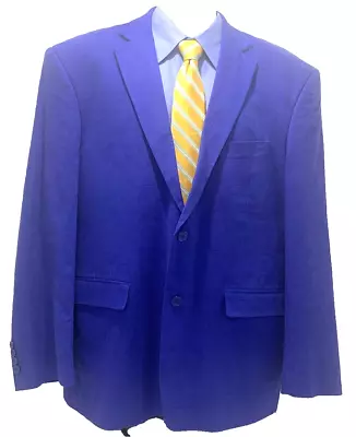 John Blair Sport Coat Blazer Mens Made In USA ROYAL BLUE 44R BLAZER SUITE JACKET • $85.50