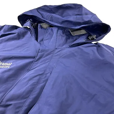 LL Bean Mens Nylon Fleece 3-in-1 Hooded Full Zip/Snap Combo Jacket Blue • 2XL • $28.49