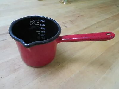 Vintage Enamel Measuring Saucepan Pot Pan • $18