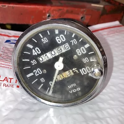 60s VDO OEM Enduro Speedometer Gauge 100  Mph ￼Triumph Yamaha Bultaco Matchless • $220.13