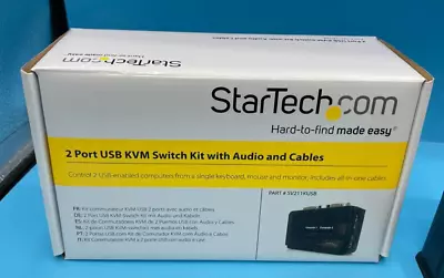 StarTech SV211KUSB 2-Port USB KVM Switch Kit W/ Audio And Cables (OFFERS OK) • £25