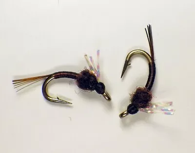 Johnny Flash Midge UV Chocolate Fly Fishing Flies Trout Flies #18 • $12.95