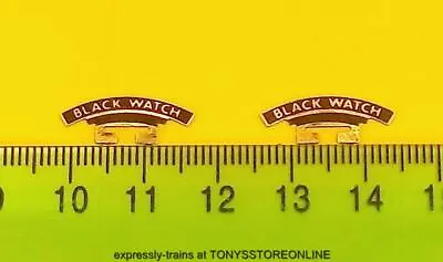 £4.99 • Buy Wrenn Oo Spares 2x Black Watch Etched Metal Nameplates
