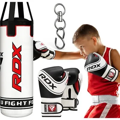 Kids Punching Bag With Boxing Gloves By RDX MMA Filled Junior Hanging Punch Bag • $73.99