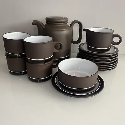 Vintage Hornsea Contrast Pattern Pottery 16 Piece Coffee Tea Set Teapot Cups • £34.99