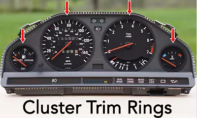 NEW BMW E30 Instrument Cluster Trim Ring Bezels Speedometer Tachometer • $22.50