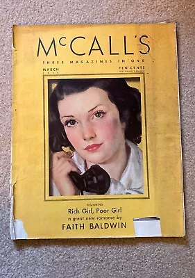 1936 March Mccall's Magazine - Nice Illustrations Stories & Ads. • $4.90