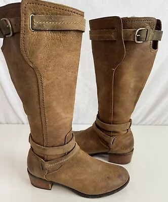 UGG Australia  Darcie  Brown Leather Tall Riding Woman’s 1004172 Boots Size 8.5 • $40