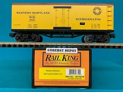 MTH Railking Reefer Western Maryland O/O27 19th Century WM Reefer 30-78219 • $64.95